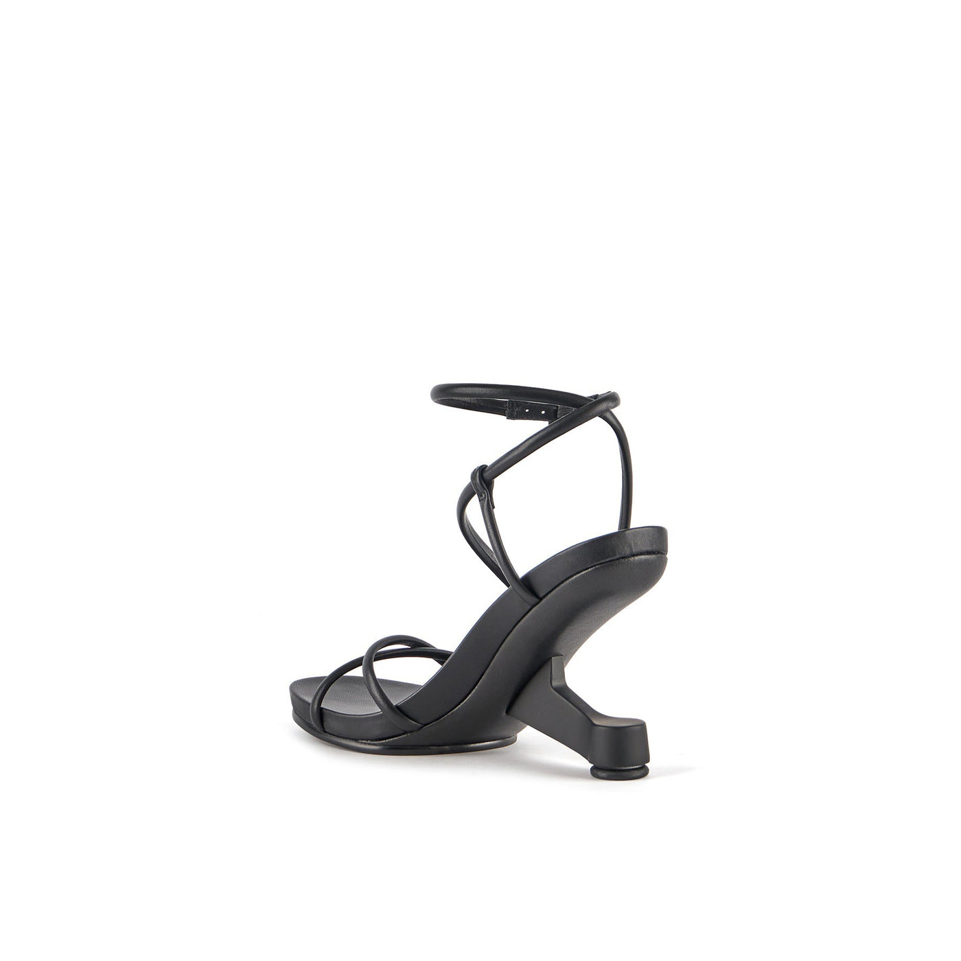 Jady Rose | Jojo Leather Strappy Heels - Black