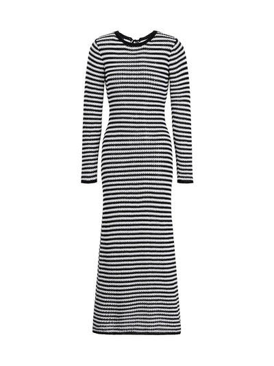 Relax My Way Stripe Sweater Maxi Dress