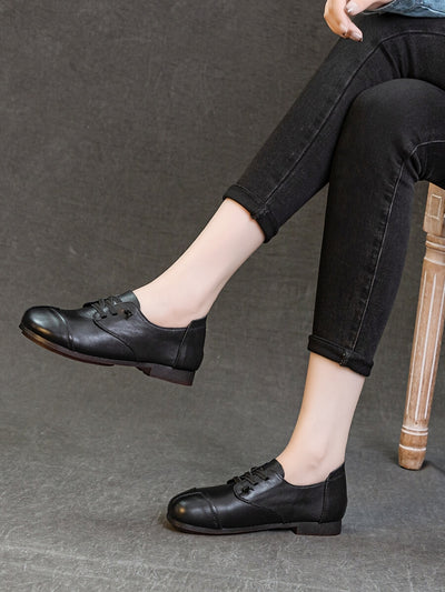 Rumour Has It | Marlah Patch Upper Leather Loafer - black