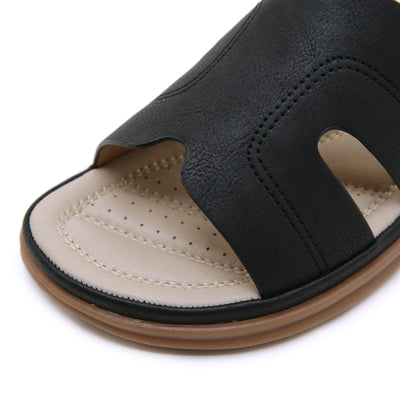 Siketu | Off the Coast Cushioned Flat Sandals - Black