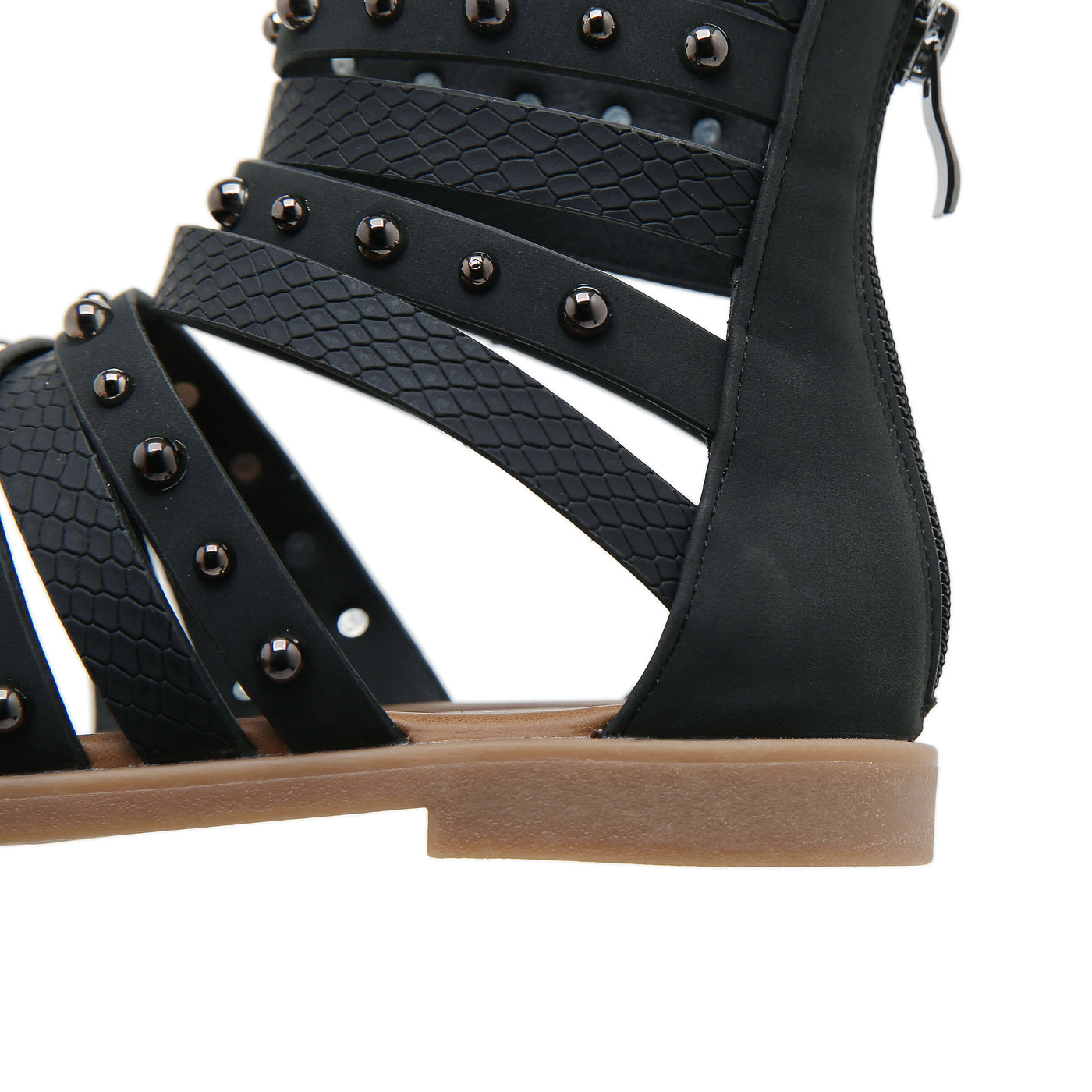 Siketu | Make A Scene Studded Gladiator Sandal - black