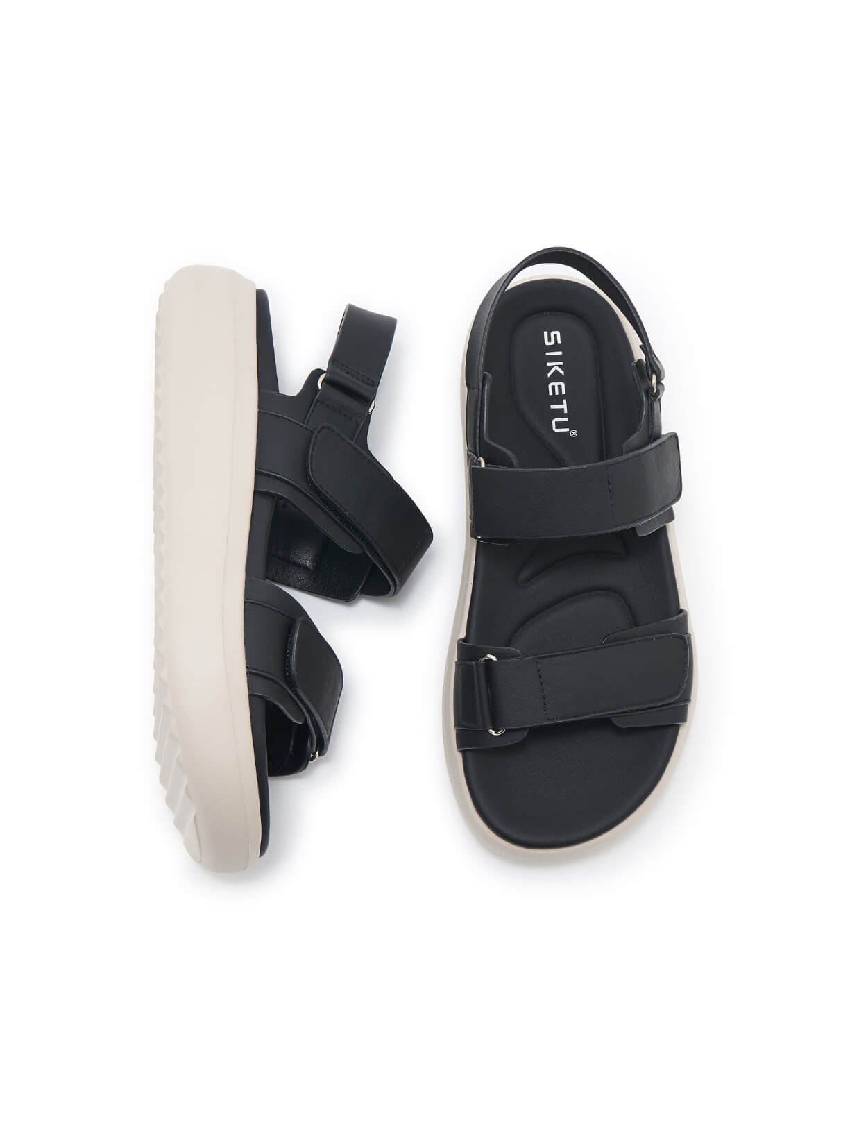 Siketu | Edie Platform Cushioned Slingbacks - black
