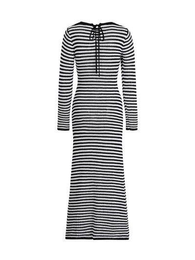 Relax My Way Stripe Sweater Maxi Dress