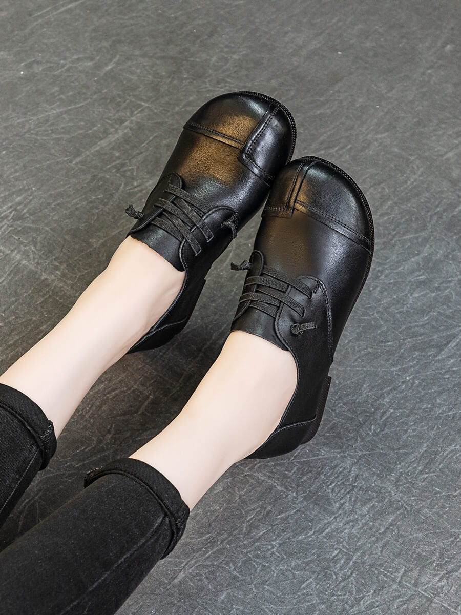 Rumour Has It | Marlah Patch Upper Leather Loafer - black