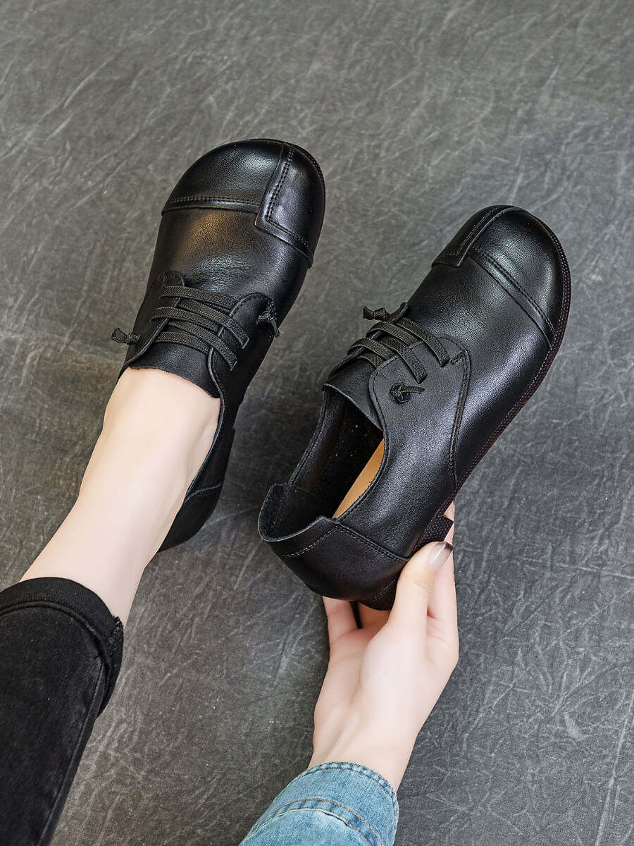 Rumour Has It | Marlah Patch Upper Leather Loafer - black