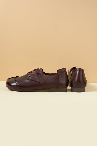 Rumour Has It | Marlah Patch Upper Leather Loafer - brown