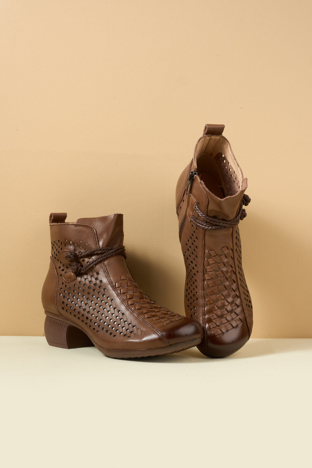 Rumour Has It | Boho Breeze Leather Ankle Boot - brown