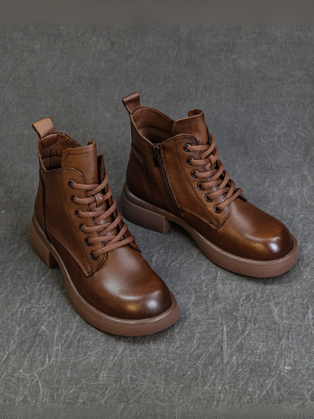 Rumour Has It | Brycen II Leather Combat Boot - brown