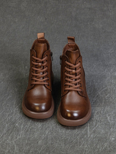 Rumour Has It | Brycen II Leather Combat Boot - brown