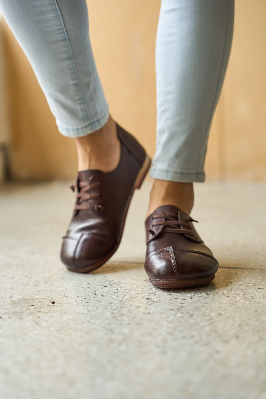 Rumour Has It | Marlah Patch Upper Leather Loafer - brown