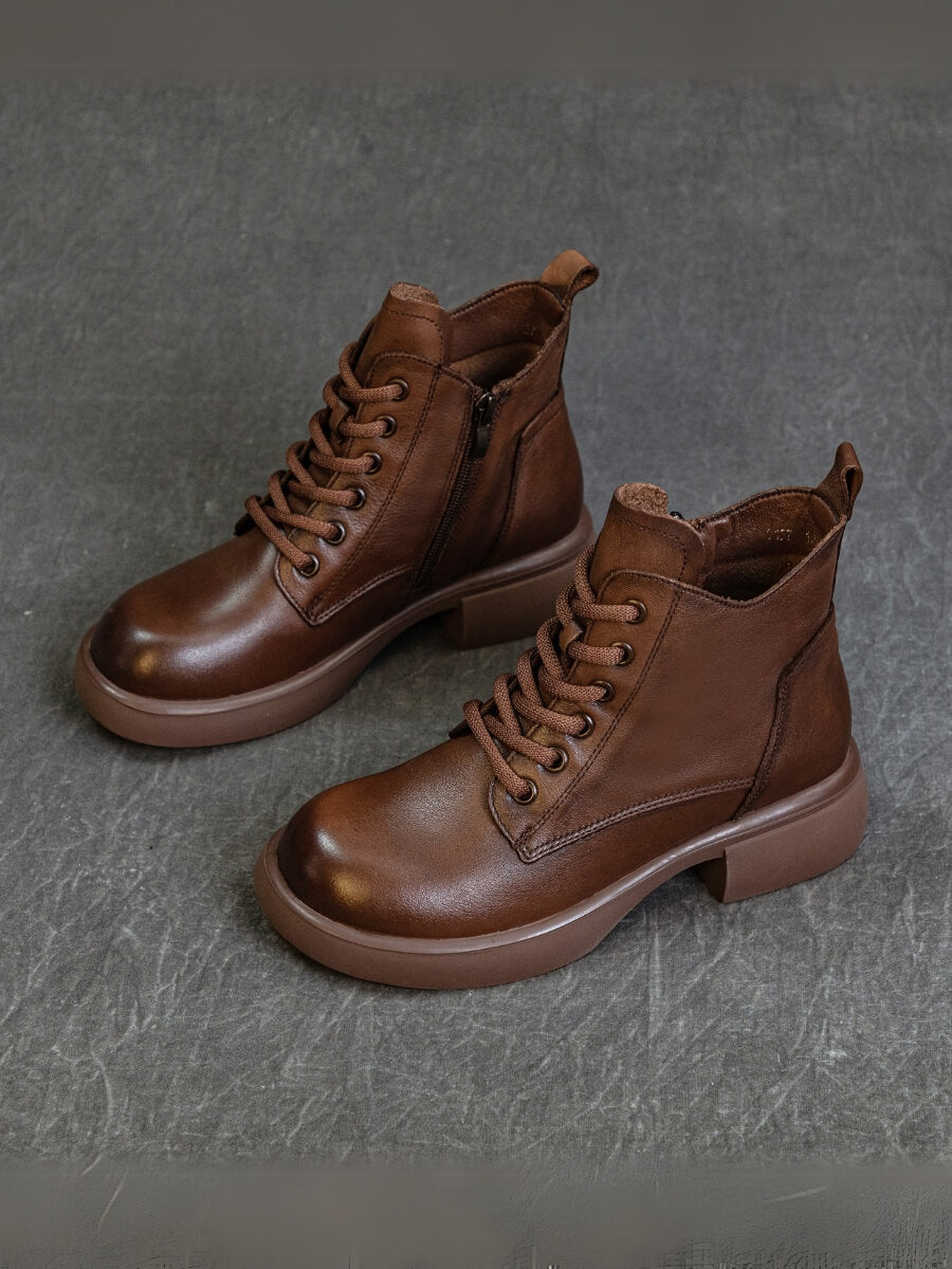 Rumour Has It | Brycen II Leather Combat Boot - brown