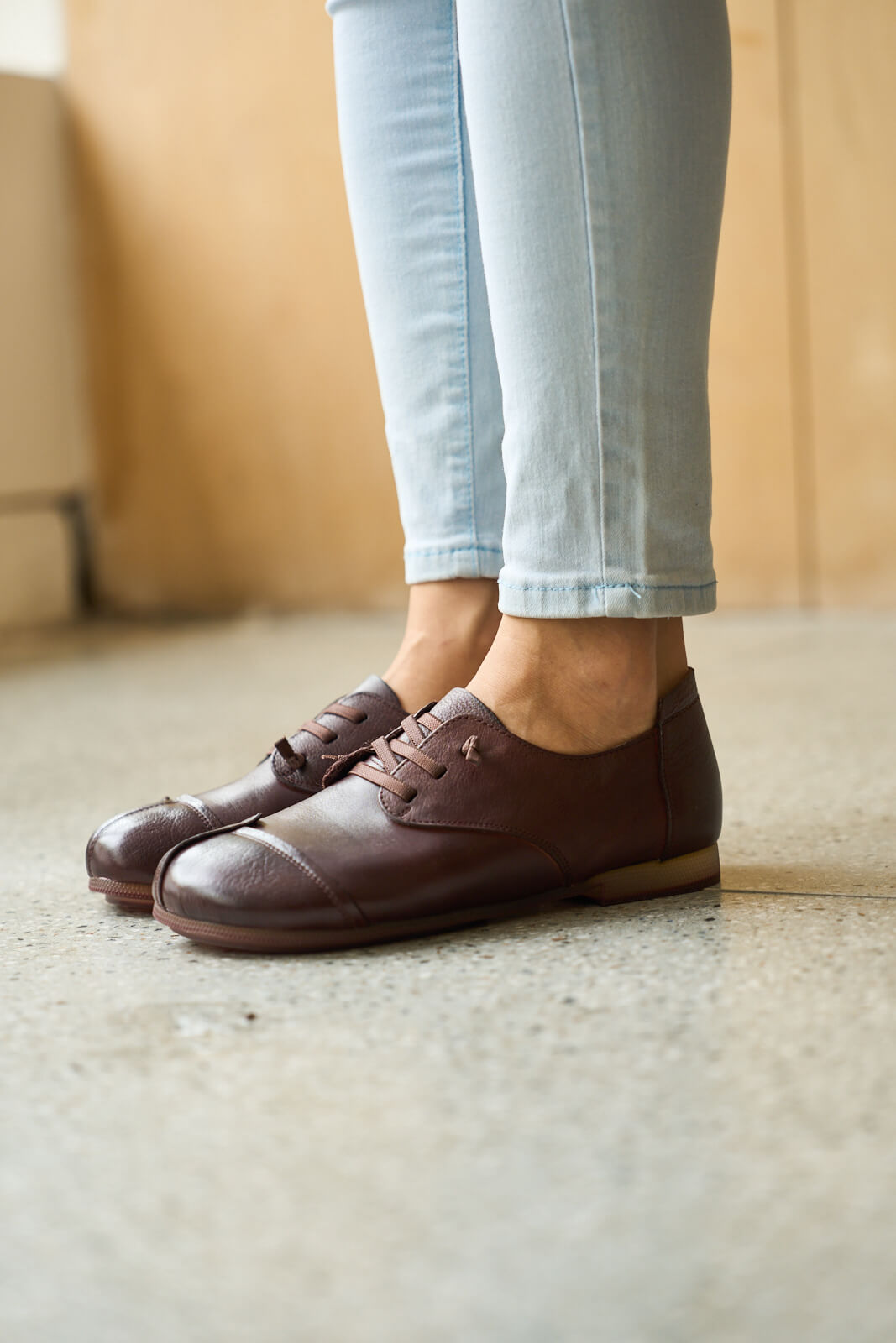 Rumour Has It | Marlah Patch Upper Leather Loafer - brown