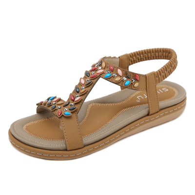 Siketu | Serenade Beaded Comfort Sandal - brown