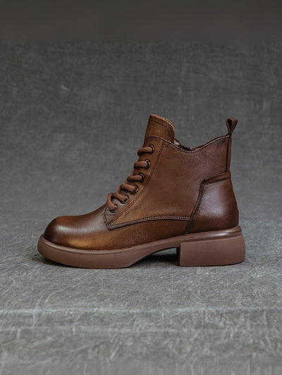 Rumour Has It | Brycen II Leather Combat Boot - brown