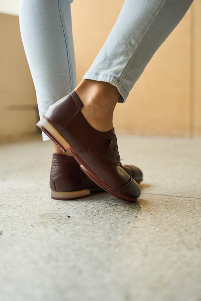 Rumour Has It | Marlah Patch Upper Leather Loafer - brown