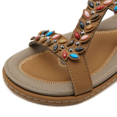 Siketu | Serenade Beaded Comfort Sandal - brown