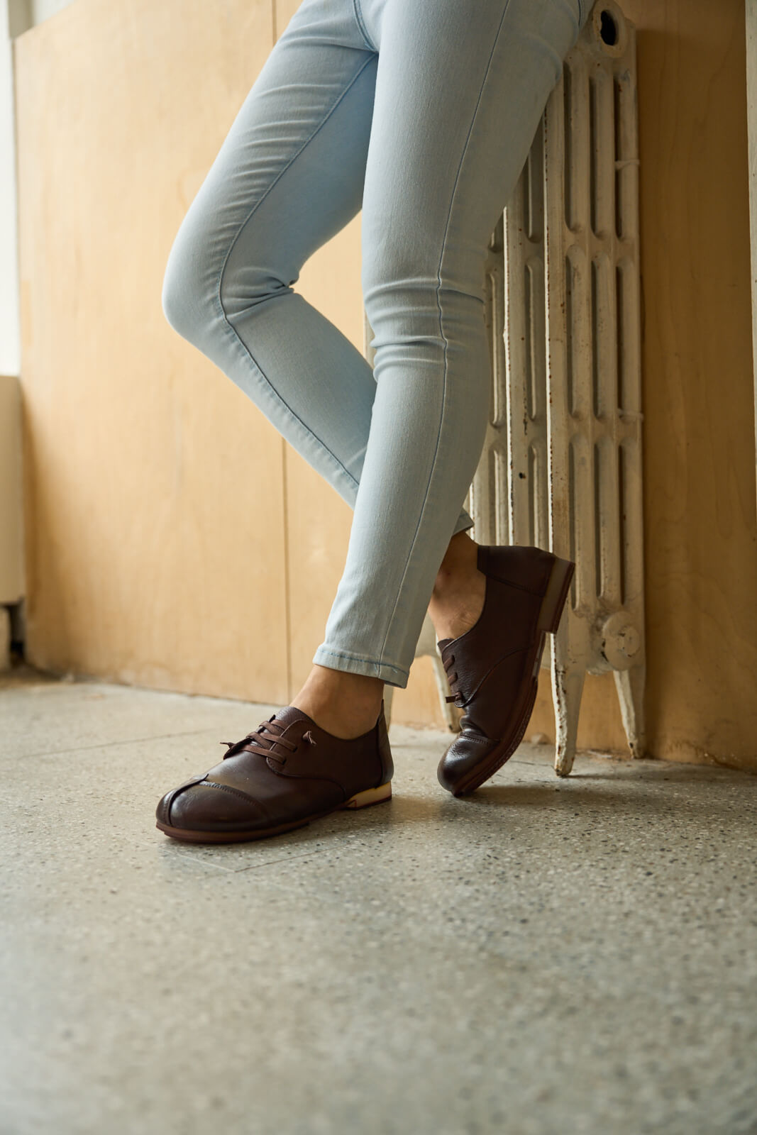 Rumour Has It | Marlah Patch Upper Leather Loafer - brown