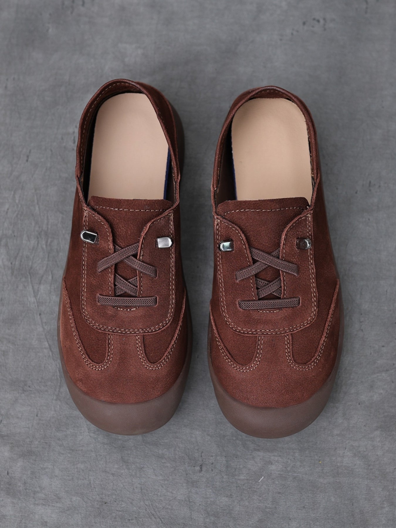 Rumour Has It | Nella Contrast Leather Casual Sneaker - brown