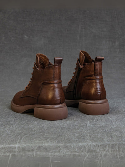 Rumour Has It | Brycen II Leather Combat Boot - brown