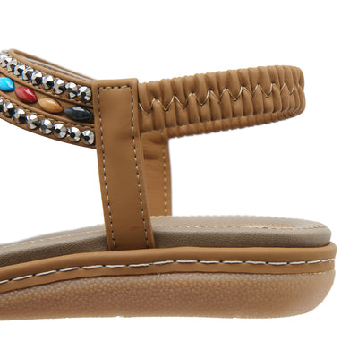 Siketu | Wander Beaded Thong Sandal - brown