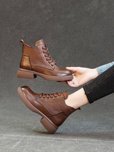 Rumour Has It | Brycen II Leather Combat Boot - brown