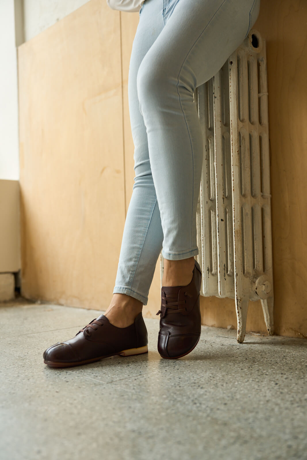 Rumour Has It | Marlah Patch Upper Leather Loafer - brown