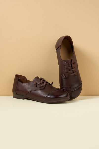 Rumour Has It | Marlah Patch Upper Leather Loafer - brown