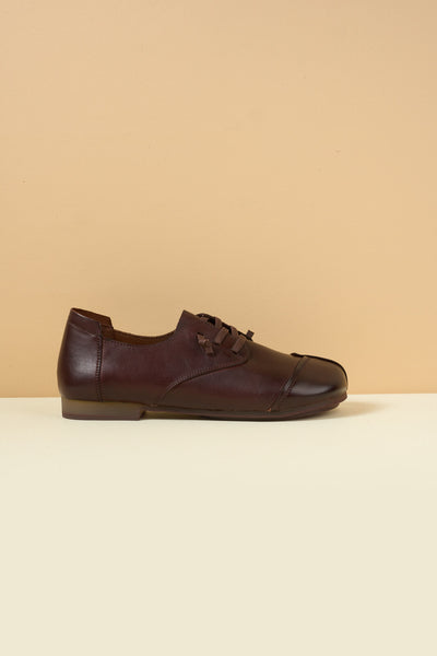 Rumour Has It | Marlah Patch Upper Leather Loafer - brown