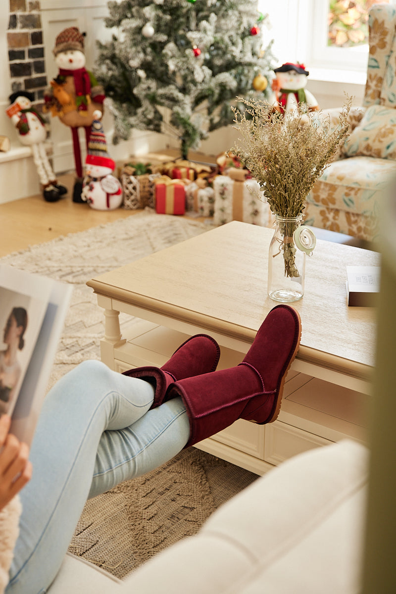 SMAIBULUN Ugg | Classic Suede Mid-Length boots - Claret