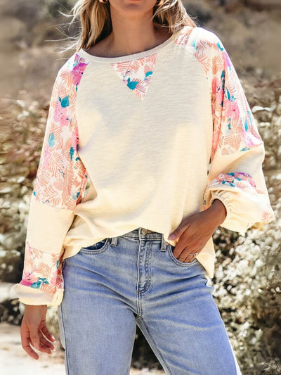 Blooming Spring Belle Floral Sleeve Sweater