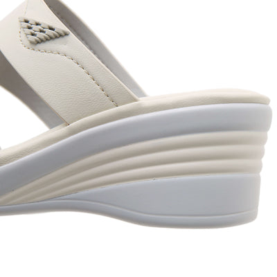 Siketu | Rica Cushioned Wedge Slides - Cream