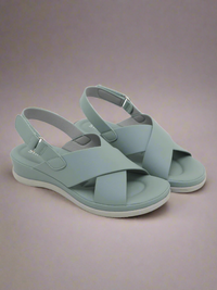 Siketu | Norina Cushioned Slingback Sandal - Dusty Blue