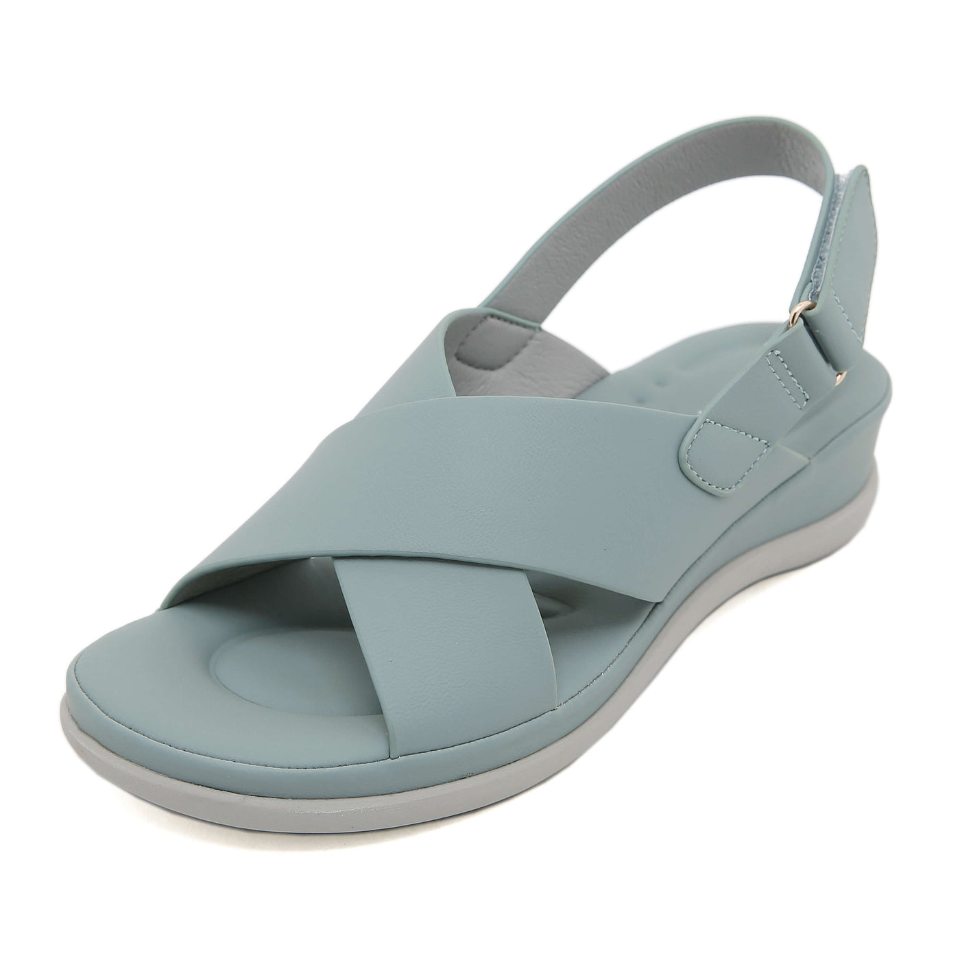 Siketu | Norina Cushioned Slingback Sandal - Dusty Blue