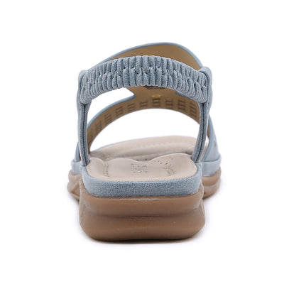 Siketu | Lacey Cushioned Slingbacks - Dusty Blue