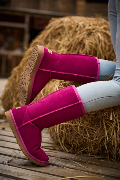 SMAIBULUN Ugg | Classic Suede Mid-Length boots - Fuchsia