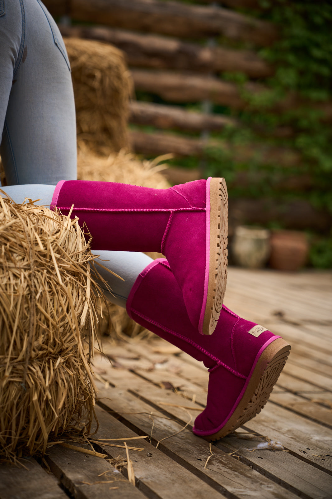 SMAIBULUN Ugg | Classic Suede Mid-Length boots - Fuchsia