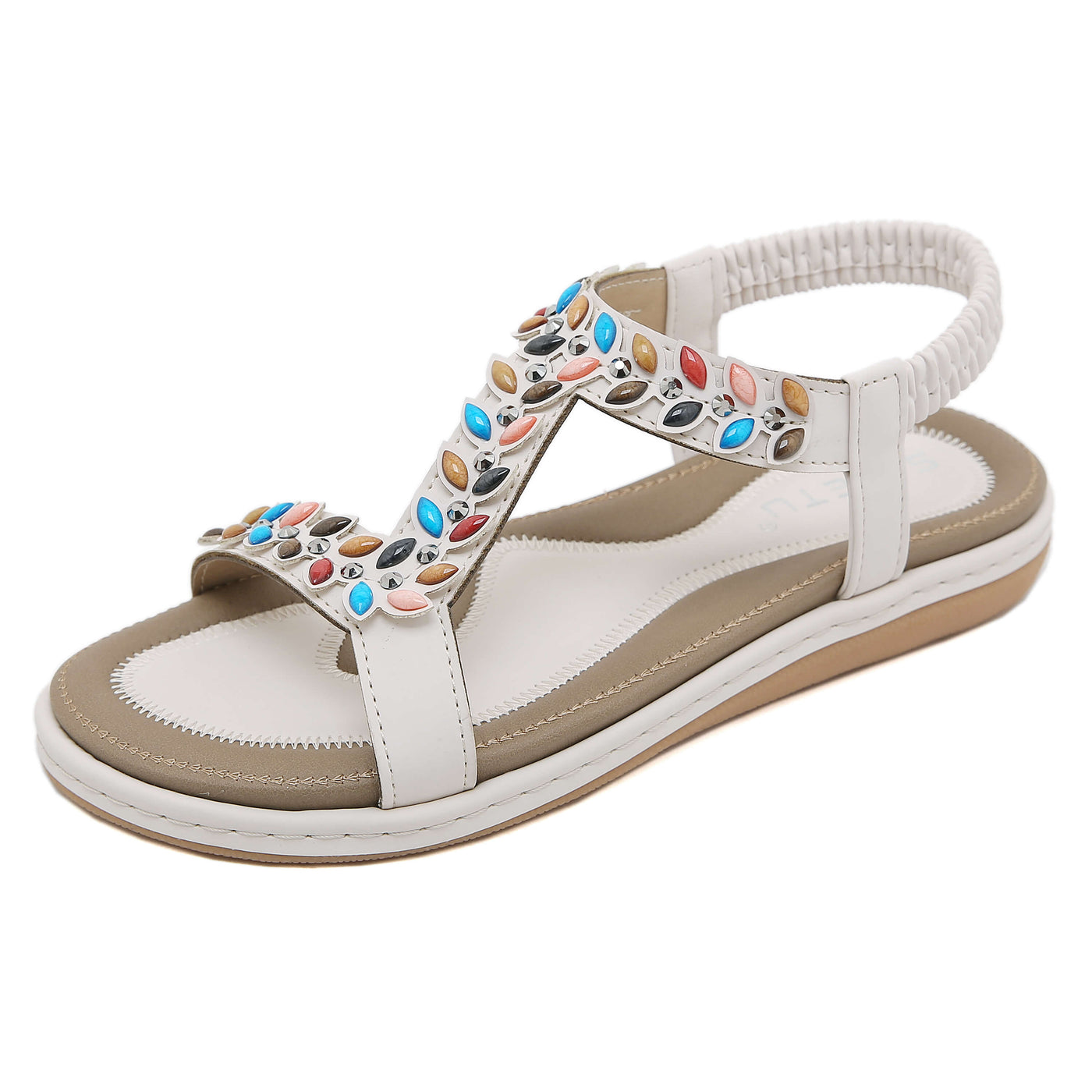 Siketu | Serenade Beaded Comfort Sandal - gray