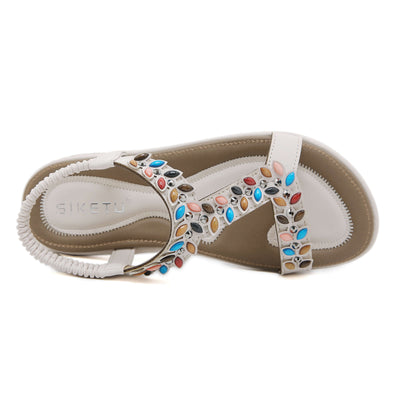 Siketu | Serenade Beaded Comfort Sandal - gray