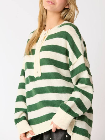 Portland Striped Sweater - Green