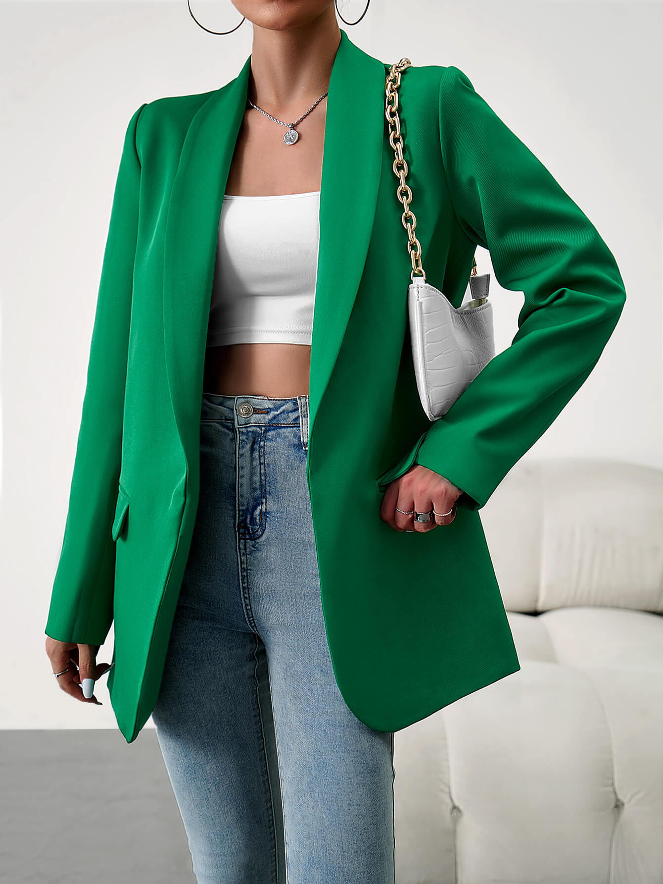 Standards Pocketed Blazer - Green