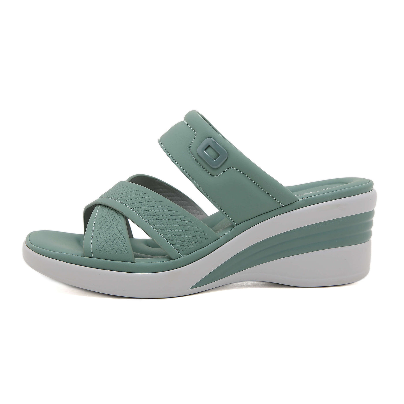 Siketu | Tetra Cushioned Wedge Sandal - Green