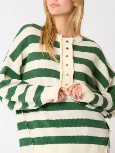 Portland Striped Sweater - Green