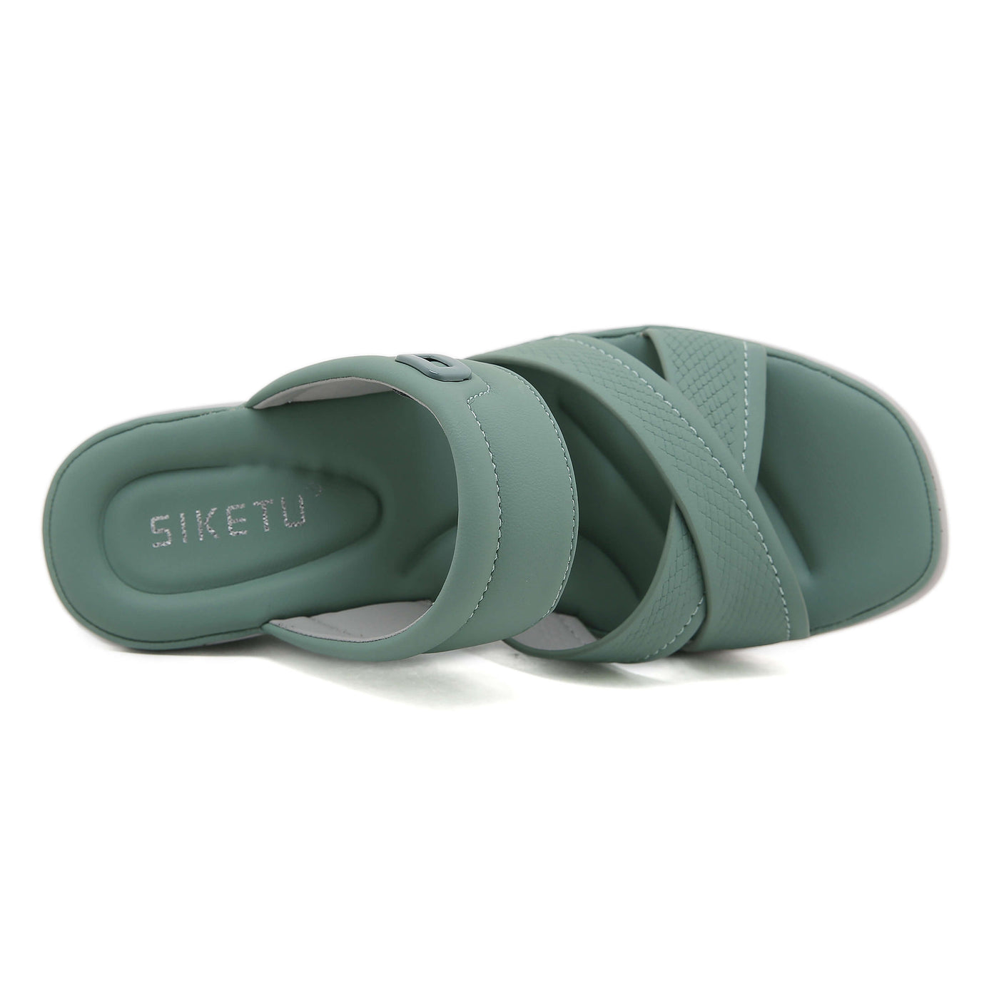 Siketu | Tetra Cushioned Wedge Sandal - Green