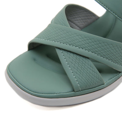 Siketu | Tetra Cushioned Wedge Sandal - Green