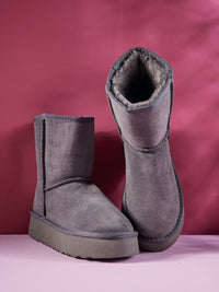 Smaibulun Ugg | Cloud Nine Platform Mini Boots - Grey