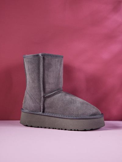 Smaibulun Ugg | Cloud Nine Platform Mini Boots - Grey