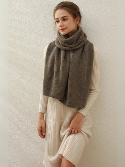 Arielle Cashmere blend Thread Scarf - Grey