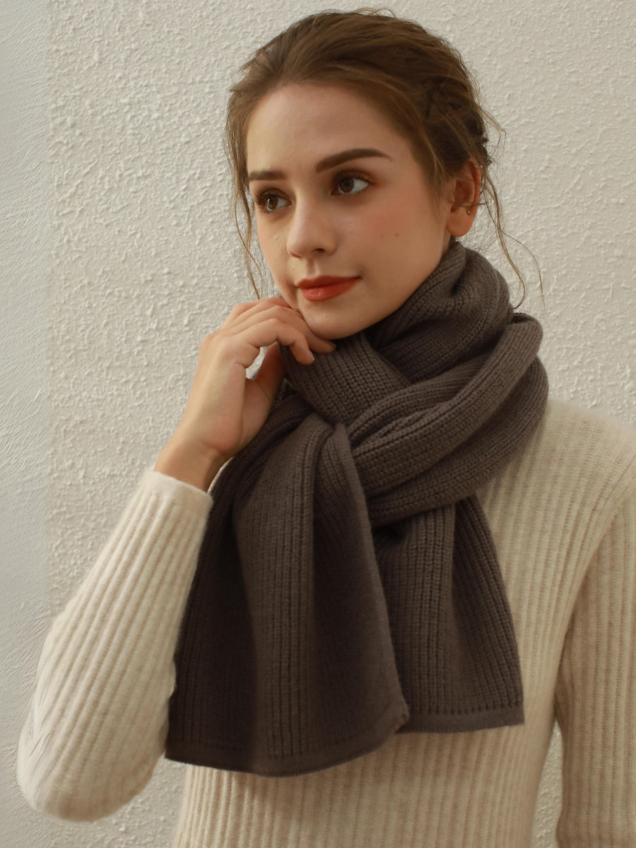 Arielle Cashmere blend Thread Scarf - Grey