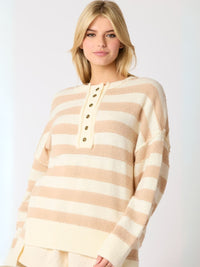 Portland Striped Sweater - Khaki