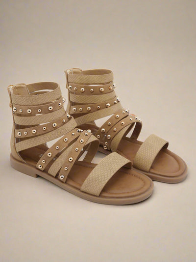 Siketu | Make A Scene Studded Gladiator Sandal - khaki